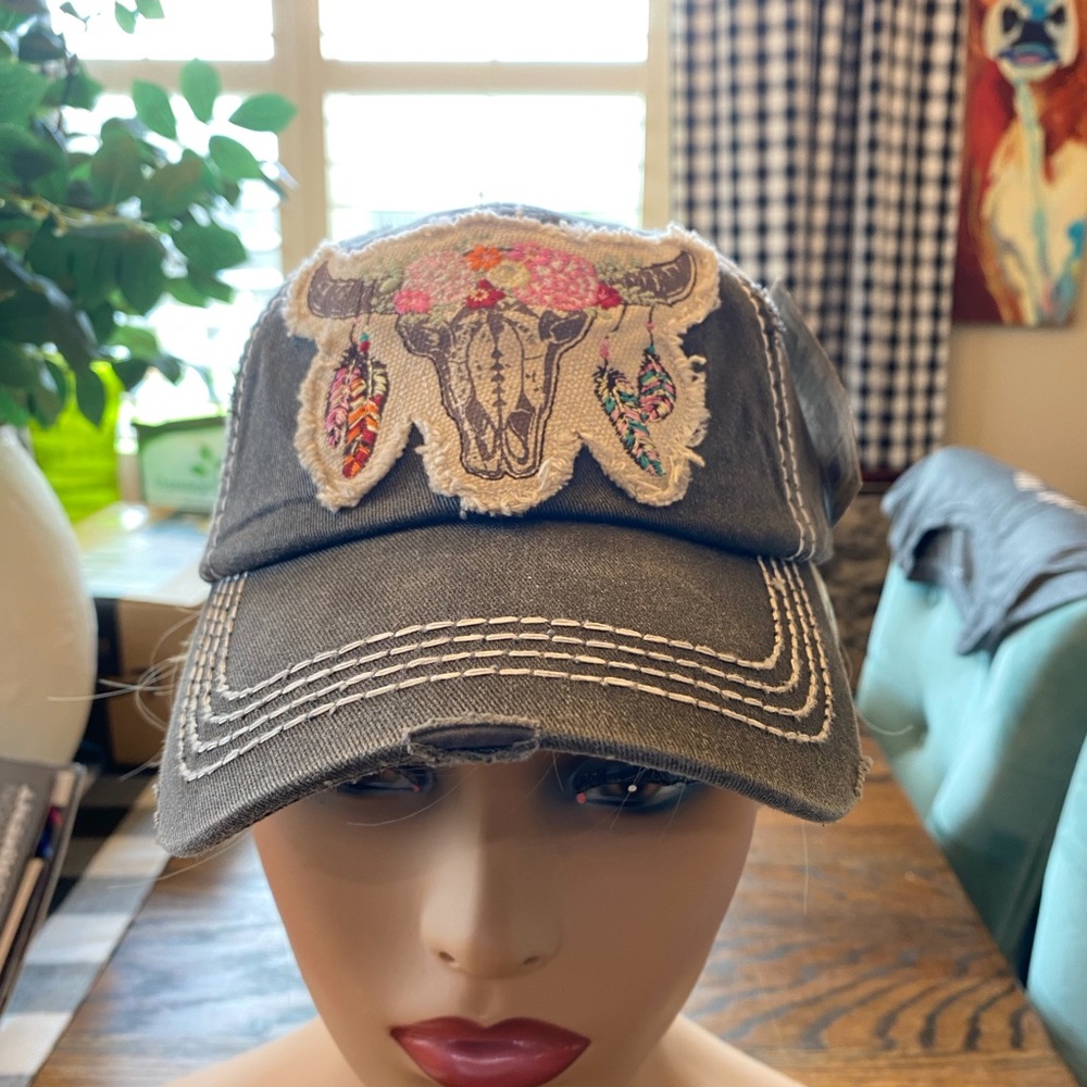 Distressed cap, hat